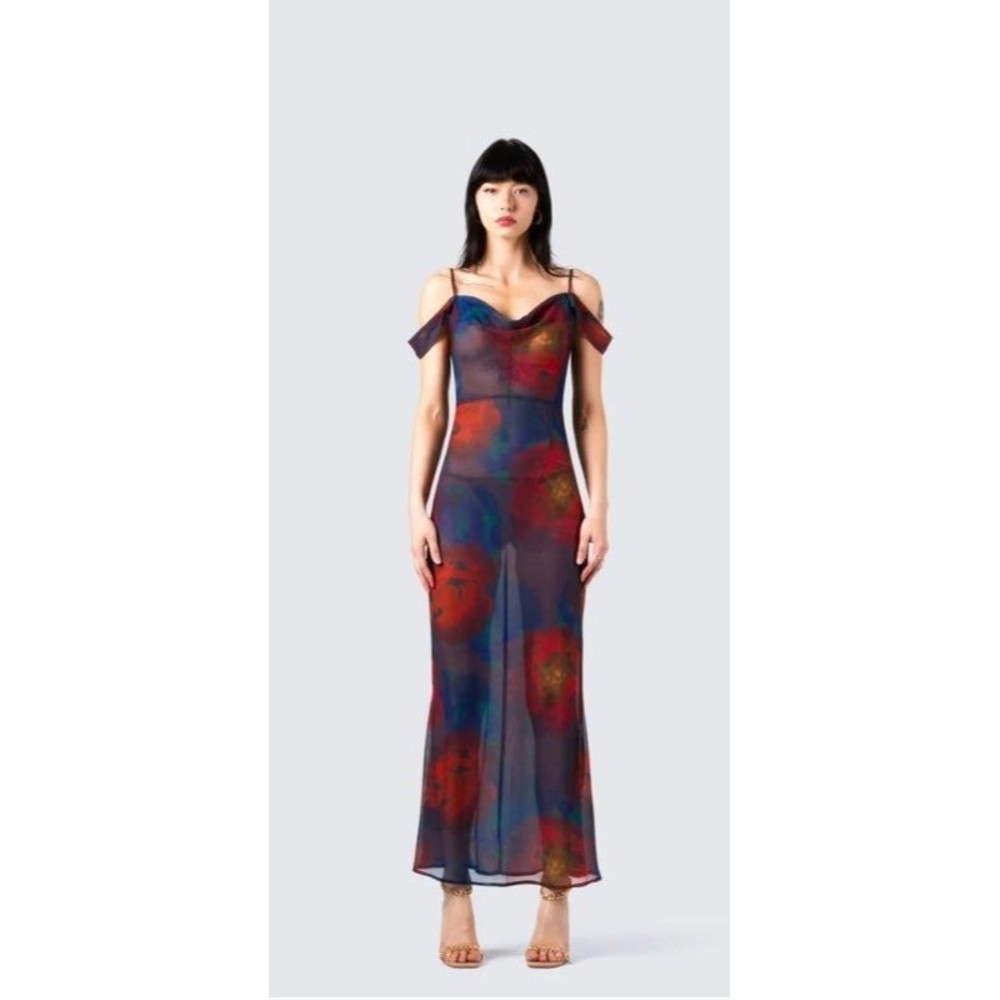 Sheer Floral Dress
